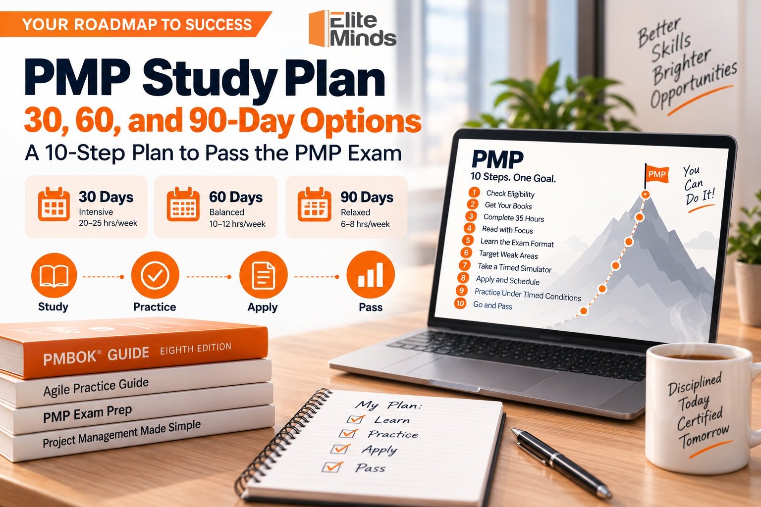PMP Study Plan 2026: 30, 60 & 90-Day Options
